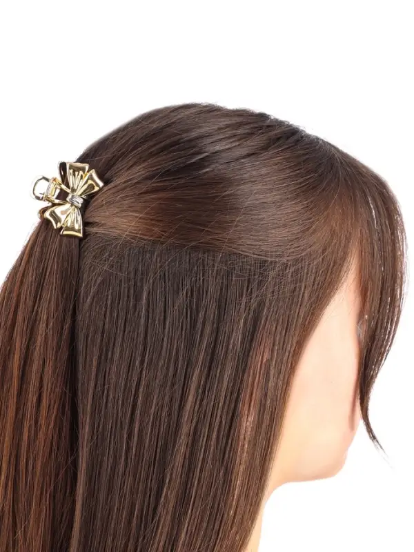 Крабик для волос &laquo;Хизер&raquo;, бант галант, 4.5 см, золотистый