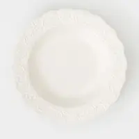 Тарелка глубокая Garden rose, d=24 см, 630 мл, фарфор, белая