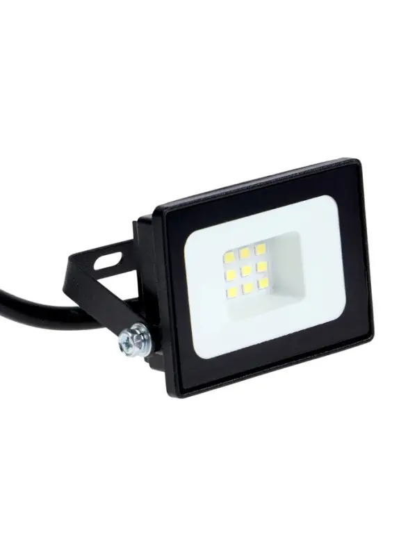 Прожектор светодиодный VKL electric, 10 Вт, 1200 Лм, 6500К, IP65, 220V черный, свеч. хол. бел. 10981