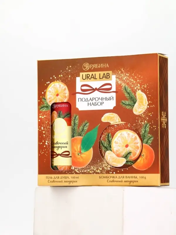 URAL LAB Арома Саунд Набор гель для душа и бомбочка для ванны, 100 гр, мандарин URAL LAB Арома Саунд Набор гель для душа и бомбочка для ванны, 100 гр, мандарин