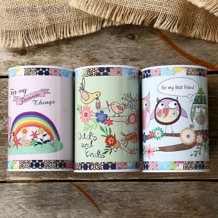 Копилка металл банка Копилка металл банка "Мультяшные зверята" МИКС 12х8х8 см