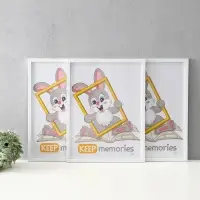 Набор фоторамок для фото 30&times;40 см Keep memories &laquo;Формат&raquo;, 3 шт., (пластиковый экран), белый