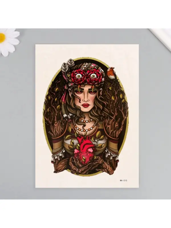 Переводная тату на тело цветная &laquo;Сердце леса&raquo;, 26.1&times;14.6 см