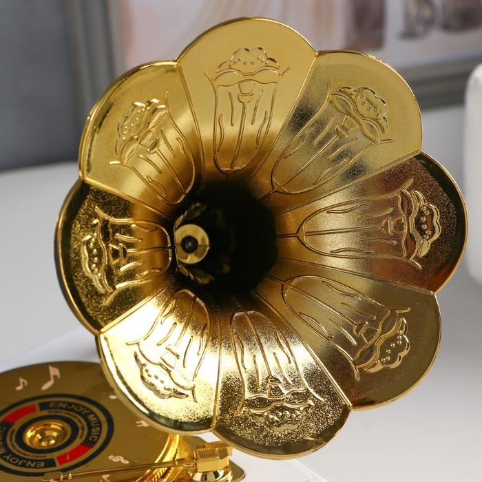 Шкатулка музыкальная Шкатулка музыкальная "Патефон золотистый" 23х12,5х10,5 см