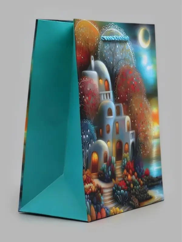Пакет подарочный ламинированный "Город", S 18 x 23 х 10 см
