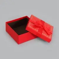Набор подарочных коробок 3 в 1, с бантом, 19&times;19&times;9.5 см, 17&times;17&times;8 см, 15&times;15&times;6.5 см