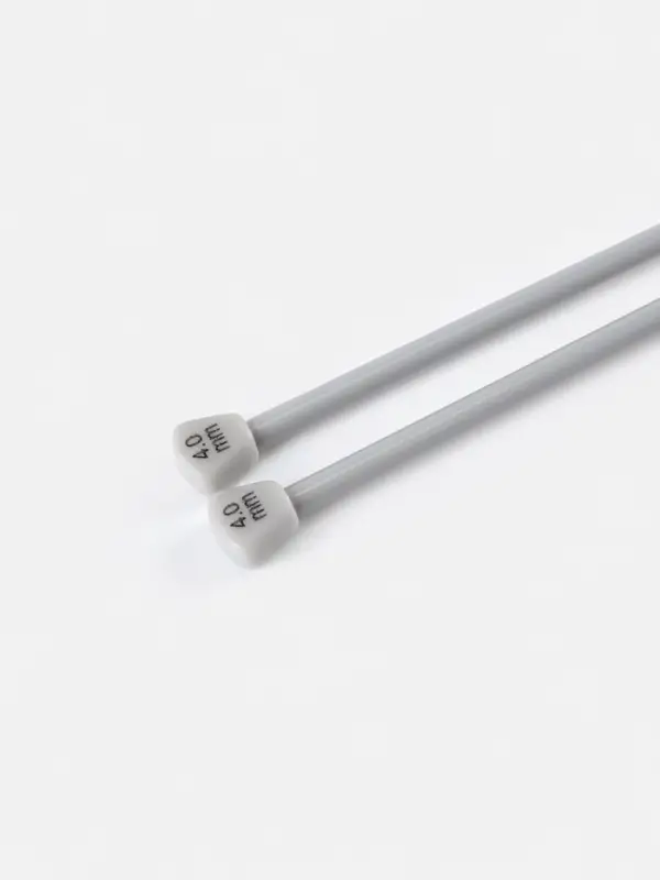 Спицы для вязания, прямые, с тефлоновым покрытием, d=4 мм, 35 см, 2 шт.