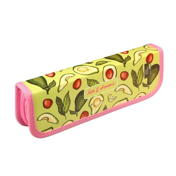 Пенал 1 секция, 55 х 205 х 25 мм, Calligrata Пенал 1 секция, 55 х 205 х 25 мм, Calligrata "Авокадо", ламинированный картон