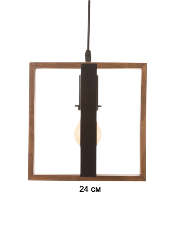 Светильник BayerLux ЭКО "Кристофер" 1х40Вт Е27 черный/коричневый 24х24х100см