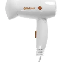 Фен Sakura SA-4049W, 1200 Вт, 2 скорости, 2 температурных режима, белый
