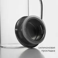 Кувшин Magistro &laquo;Богема&raquo;, 1.25 л, 13&times;9&times;23 см, с металлической крышкой, стекло, прозрачный