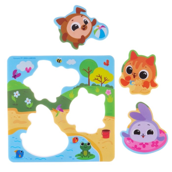 Набор игрушек для ванны «Кругляшики» + сачок + 3 пвх игрушки, Крошка Я Набор игрушек для ванны «Кругляшики» + сачок + 3 пвх игрушки, Крошка Я