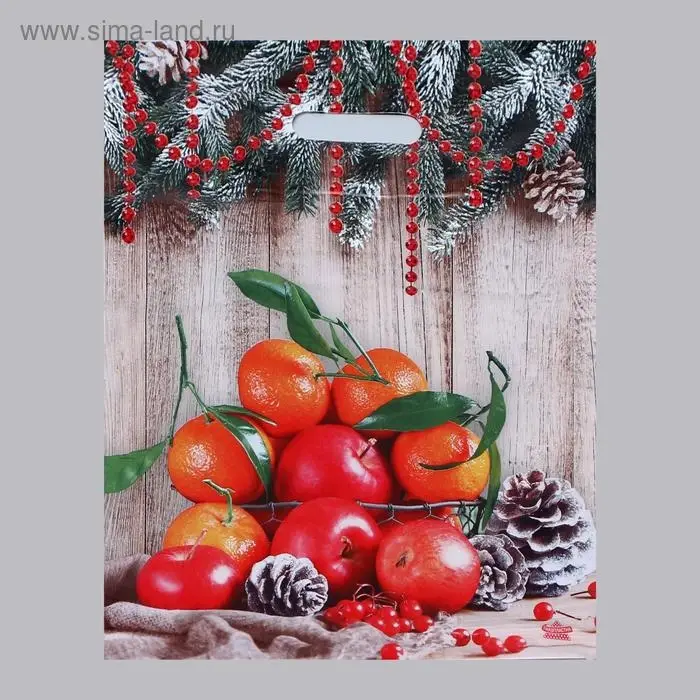 Пакет «Композиция с мандаринами», полиэтиленовый с вырубной ручкой, 40×31 см Пакет «Композиция с мандаринами», полиэтиленовый с вырубной ручкой, 40×31 см