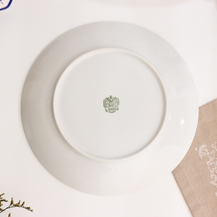 Тарелка Тарелка "Романс букет", д-240мм, нео гжель