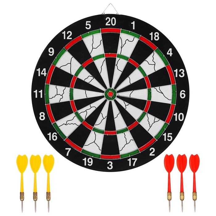 Дартс, мишень диаметром 40,5 см, 6 дротиков Дартс, мишень диаметром 40,5 см, 6 дротиков