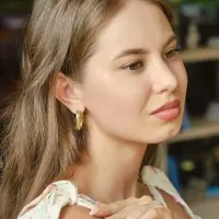 Серьги металл &laquo;Богема&raquo;, изгиб, цвет золото