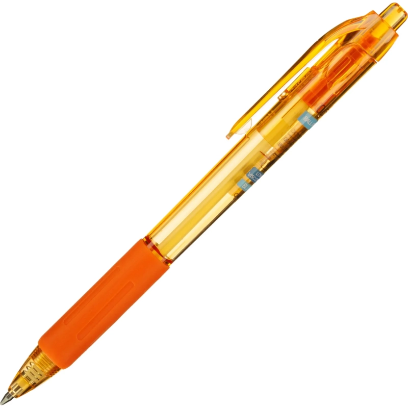 Ручка шариковая автомат. Deli EQ057-BL,син,пулев.нак,0,7мм,рез.грип,4цв.асс