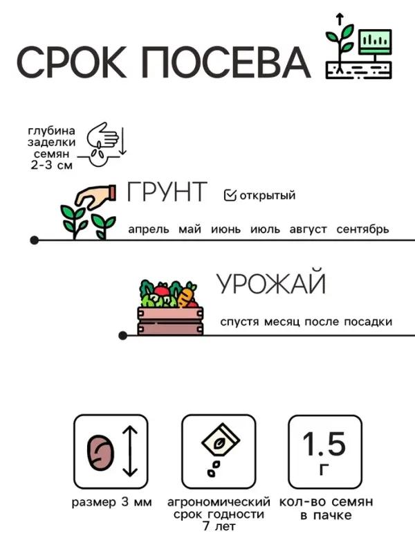 Семена Редис  Семена Редис "Кинг-конг", 1,5 г