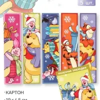 Закладки картонные, шпаргалки, 5 штук, &laquo;Медвежонок и друзья&raquo;