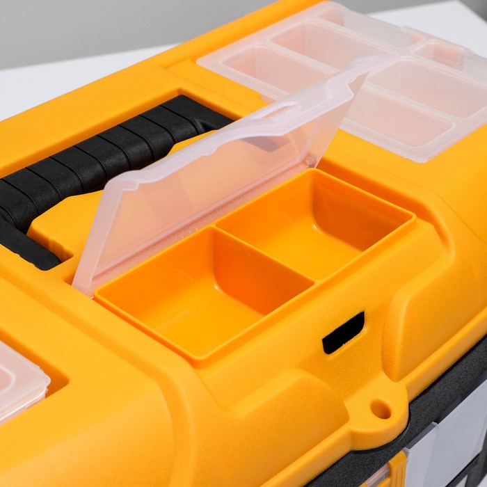 Ящик для инструментов, с двумя консолями и коробками «Уран 21» Ящик для инструментов, с двумя консолями и коробками «Уран 21»