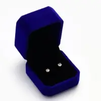 Футляр под кольцо, серьги &laquo;Геометрия&raquo;, бархатный, 5&times;5.5&times;4 см, синий