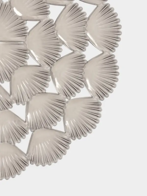 Коврик в раковину "Ракушки" круглый d=29 см прозрачный, цвет серо-коричневый