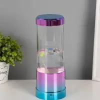 Светильник "Медузы" LED, RGB, USB, 3-5Вт, розово-голубой металлик 9х9х3 см