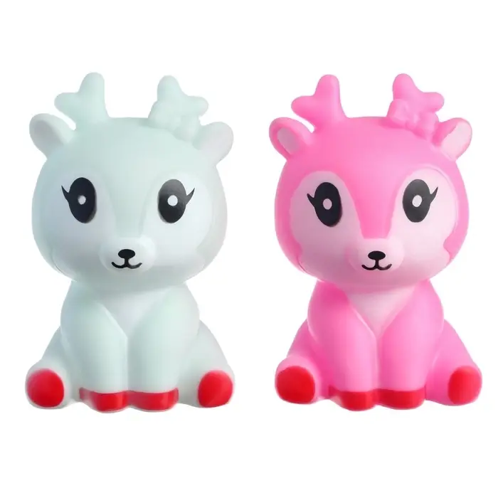 Резиновые игрушки для ванны Крошка Я &laquo;Оленята&raquo;, с пищалкой, в наборе 2 шт., МИКС