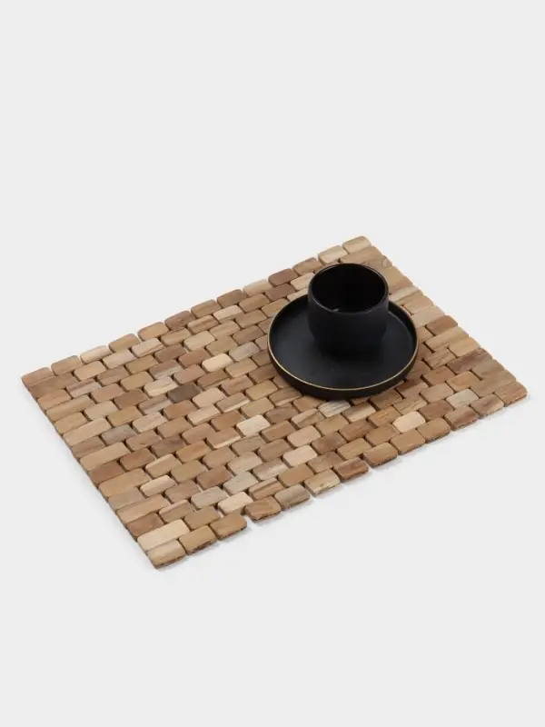Коврик из тикового дерева, 40&times;30&times;0.7 см