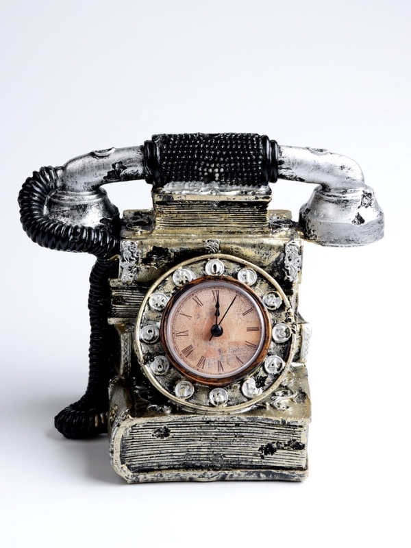 Часы настольные интерьерные, «Телефон», на батарейках, 23.5×14×18.5 см, d-5.5 см Часы настольные интерьерные, «Телефон», на батарейках, 23.5×14×18.5 см, d-5.5 см