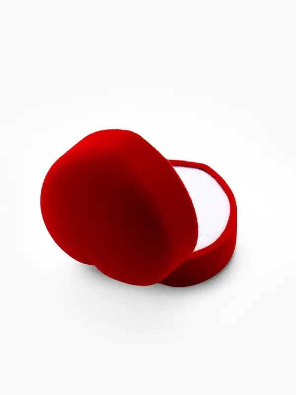 Футляр бархатный под кольцо, серьги &laquo;Сердце малое&raquo;, 5&times;4.2&times;3.6 см, бордовый