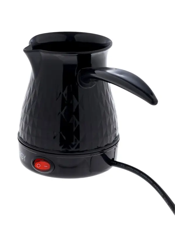 Турка электрическая Energy EN-293, 600 Вт, 300 мл, 60 см, термостойкий пластик, чёрная