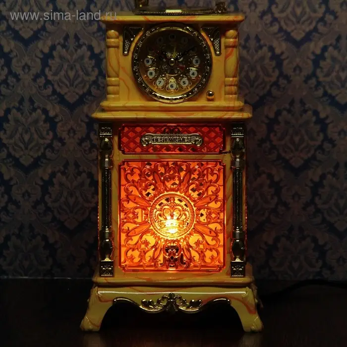 Часы-светильник Часы-светильник "Меломан", с будильником, 43 х 16 х 15 см