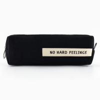 Пенал школьный текстильный No hard feelings, 18×6.5 см