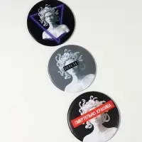 Зеркало карманное &laquo;ГОРГОНА&raquo;, d=7.5 см, рисунок МИКС