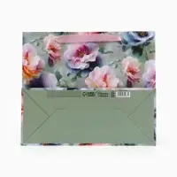 Пакет подарочный &laquo;Цветы&raquo;, 27&times;23&times;11.5 см