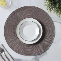 Салфетка сервировочная на стол Доляна &laquo;Лофт&raquo;, d=38 см, серая