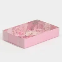 Кондитерская упаковка, коробка для макарун с PVC крышкой, Live Love Laugh, 18 х 12 х 3.5 см