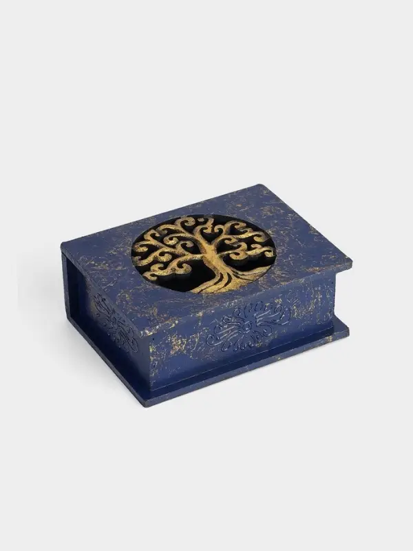 Шкатулка &laquo;Древо&raquo;, 19&times;15&times;7 см, МДФ, синяя