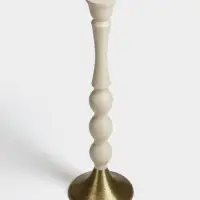 Подсвечник на 1 свечу &laquo;Бежевый&raquo;, 10.5&times;10.5&times;34.5 см