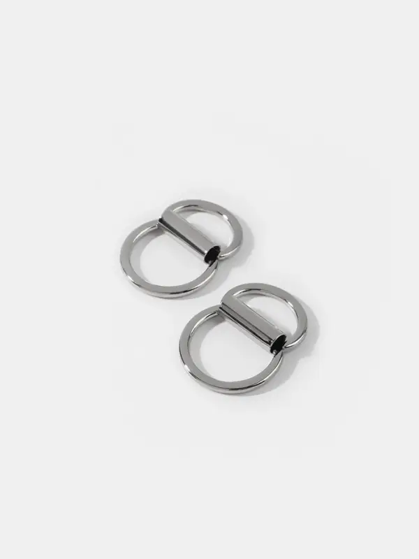 Полукольцо для сумок двойное, d=15 мм, толщина - 1 мм, 2 шт., цвет серебряный Полукольцо для сумок двойное, d=15 мм, толщина - 1 мм, 2 шт., цвет серебряный