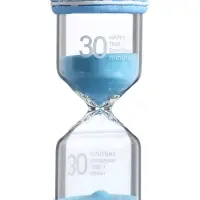 Песочные часы на 30 минут &laquo;Макарун&raquo;, 4.4&times;9.8 см, голубые