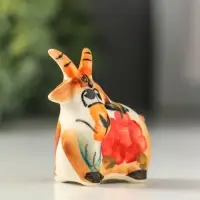 Фигурка фарфор &laquo;Коза малая&raquo;, 4.5 см, гжель, цветная, МИКС