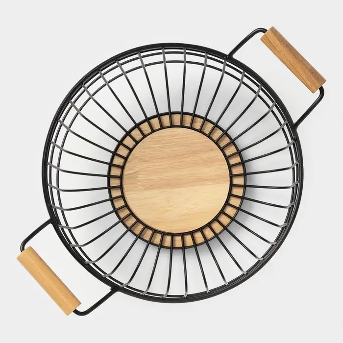 Фруктовница Доляна &laquo;Эстетика&raquo;, 36&times;28&times;14.5 см, чёрная