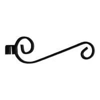 Кронштейн для кашпо навесной 27 см (забор, перила, козырьки) металл (зацеп 20 мм / 25 мм), черный 10