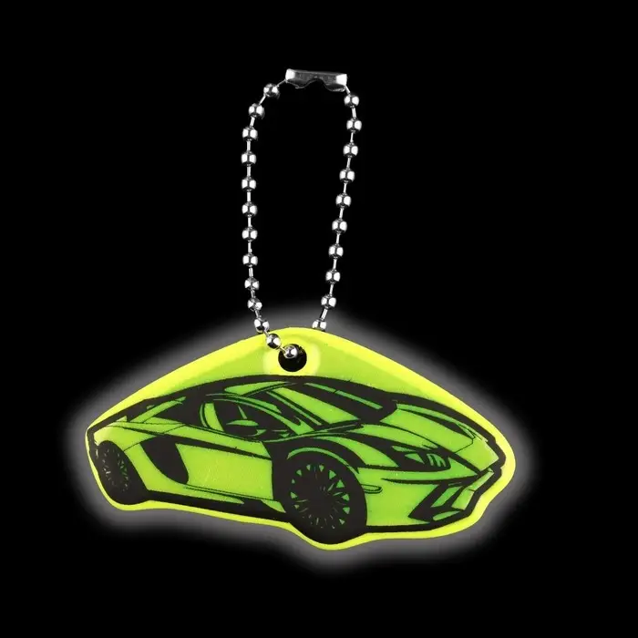 Светоотражающий элемент «Авто», двусторонний, 3.3×6.2 см, МИКС Светоотражающий элемент «Авто», двусторонний, 3.3×6.2 см, МИКС