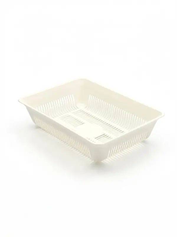 Лоток для кошек, 36&times;25&times;9 см, глубокий, с сеткой, белый, мятный