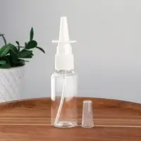 Бутылочка для хранения, с распылителем, 30 мл, цвет прозрачный/белый Бутылочка для хранения, с распылителем, 30 мл, цвет прозрачный/белый