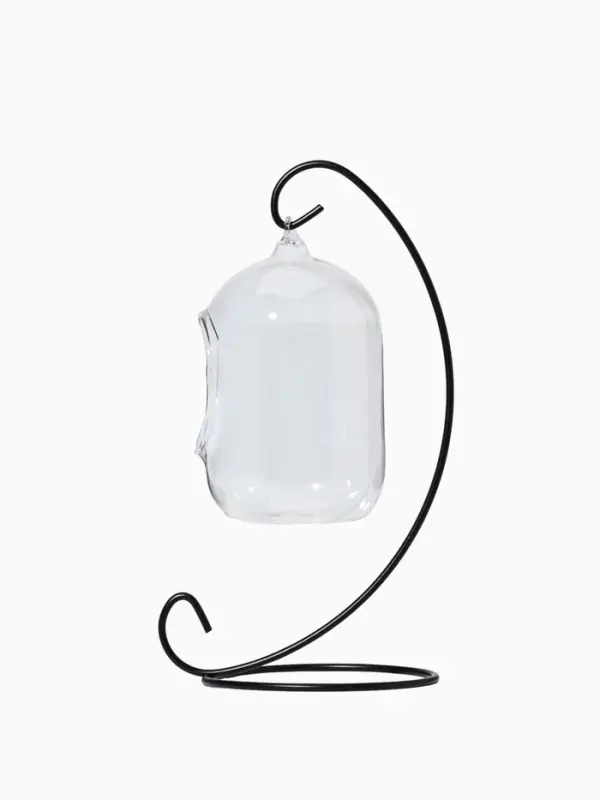 Флорариум &laquo;Цилиндр&raquo;, на подвесе, 12&times;8 см, h=23 см, стекло, прозрачный, чёрный