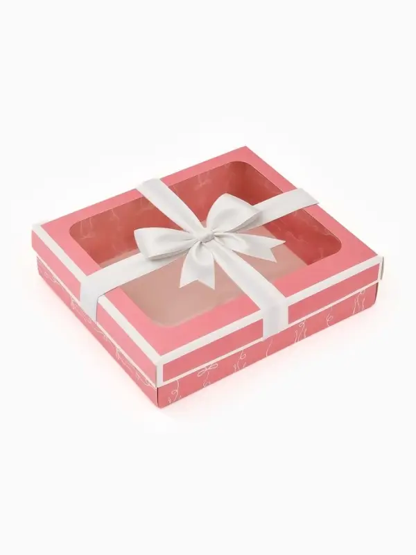 Коробка подарочная &laquo;Розовый бант&raquo; , 23.5 &times; 20.5 &times; 5.5 см
